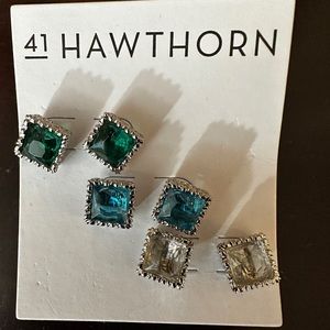 Three sets of 41 Hawthorne stud earrings